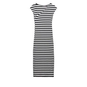 Zara, black and white asymmetrical dress